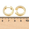 Ring Brass Micro Pave Clear Cubic Zirconia Hoop Earrings EJEW-D348-12G-3