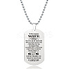 201 Stainless Steel To My Wife Dog Tag Pendant Ball Chain Necklaces FS-WG527E6-34-1