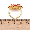 Brass Enamel Adjustable Cuff Rings RJEW-C145-02B-G-5