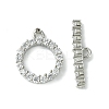 Rack Plating Eco-Friendly Brass Pave Clear Cubic Zirconia Toggle Claps KK-K330-45P-3