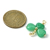 Saint Patrick's Day Natural Malaysia Jade Dyed Shamrock Pendants X-PALLOY-JF02235-01-3