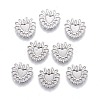 304 Stainless Steel Cabochon Settings for Enamel STAS-P245-21P-1