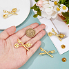 2 Pairs Army Cavalry Swords Zinc Alloy Brooches AJEW-FH0006-46-3
