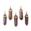 Natural Tiger Iron Pointed Pendants G-G025-01G-11-1
