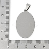 Non-Tarnish 201 Stainless Steel Pendant Cabochon Settings STAS-L279-012P-01-3