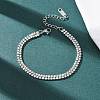 304 Stainless Steel Rhinestone Cup Chain Bracelets BJEW-P376-01P-3