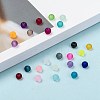 24 Colors Transparent Glass Beads Strands FGLA-X0001-04B-4mm-3