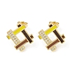 Hollow Rhombus Real 18K Gold Plated Brass Stud Earrings EJEW-L269-102G-03-1