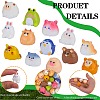39Pcs 13 Style Cute Resin Animal Figurines Ornament DJEW-SZ0001-11-6