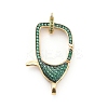 Brass Micro Pave Cubic Zirconia Lobster Claw Clasps ZIRC-F110-94G-02-1