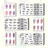 Stainless Steel DIY Nail Art Templates MRMJ-WH0092-014-3