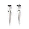 304 Stainless Steel Ear Taper Stretcher with Rubber LS-EJEW-F312-10P-1