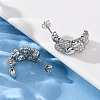 Brass Micro Pave Clear Cubic Zirconia Stud Earrings EJEW-D322-07P-02-3