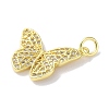 Rack Plating Brass Micro Pave Clear Cubic Zirconia Pendants KK-Z039-20G-2