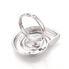 Brass Adjustable Open Cuff Rings for Women RJEW-N051-01B-P-3