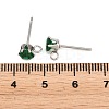 304 Stainless Steel Micro Pave Cubic Zirconia Stud Earring Findings STAS-H240-56P-05-3