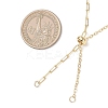Brass Paperclip Chain Cable Chain Necklace Slider Making AJEW-JB01525-2