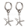 Ocean 304 Stainless Steel Hoop Dangle Earrings for Women EJEW-JE07267-02-4
