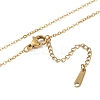 Ion Plating(IP) Initial Letter 304 Stainless Steel Pendant Necklaces NJEW-M199-01G-S-4
