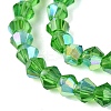 AB Color Plated Transparent Glass Beads Strands GLAA-G127-01Q-4