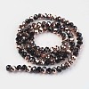 Electroplate Opaque Glass Beads Strands EGLA-A034-P2mm-N01-2