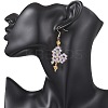 Glass Dangle Earrings EJEW-MZ00688-01-2