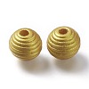 Painted Natural Wood Beehive Beads WOOD-S049-04C-11-2