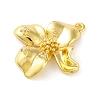 Brass Pave Clear Cubic Zirconia Pendants KK-Z051-02G-02-2