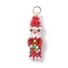Easter Glass Seed Beaded Dwarf Pendants PALLOY-MZ01037-04-1