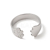 Non-Tarnish 304 Stainless Steel Open Cuff Rings for Women LS-RJEW-G291-04P-2