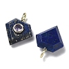 Natural Lapis Lazuli Faceted Pendants G-F819-03G-03-2