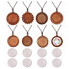 DIY Wood Pendant Decorations Making Kits HJEW-CA00077-1
