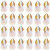40Pcs Faceted Teardrop Glass Pendants GLAA-SP0001-11E-1
