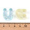 UV Plating Transparent Acrylic European Beads X-OACR-M027-02U-4