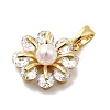 Brass Micro Pave Cubic Zirconia Pendants KK-H089-20G-2