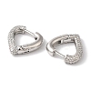Brass Micro Pave Clear Cubic Zirconia Hoop Earrings for Women EJEW-A110-05P-3