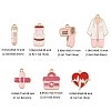 14Pcs 7 Styles Medical Theme  Alloy Enamel Pendants ENAM-FP0003-07-6