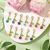 Acrylic Flower Pendant Decorations HJEW-MZ00086-2