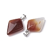 Natural Red Agate Pendants G-C110-03D-P-2