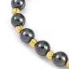 Synthetic Non-magnetic Hematite Beaded Stretch Bracelets for Women Men BJEW-F480-02B-2