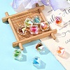 10Pcs Two Tone UV Plating Rainbow Iridescent Acrylic Beads TACR-YW0002-33A-4