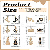 24Pcs 6 Styles Music Theme Alloy Enamel Pendants ENAM-LP0001-16-2