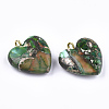 Synthetic Gold Line Regalite/Imperial Jasper/Sea Sediment Jasper Pendants G-T111-03B-2