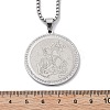 201 Stainless Steel Rhinestone Pendant Necklaces for Women LS-NJEW-U021-03P-5