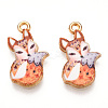 Painted Alloy Pendants PALLOY-P288-05G-04-1