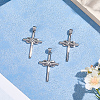 3Pcs 304 Stainless Steel Pendants STAS-BBC0007-70-3