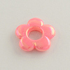 AB Color Plated Opaque Acrylic Bead Frames X-SACR-Q106-14-2