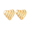 Ion Plating(IP) 304 Stainless Steel Stud Earrings for Women EJEW-P279-51G-1