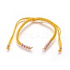 Nylon Cord Braided Bead Bracelets Making BJEW-F360-FRG22-1