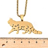 201 Stainless Steel Hollow Cat Shaped Pendant Box Chain Necklaces LS-NJEW-M086-06G-3
